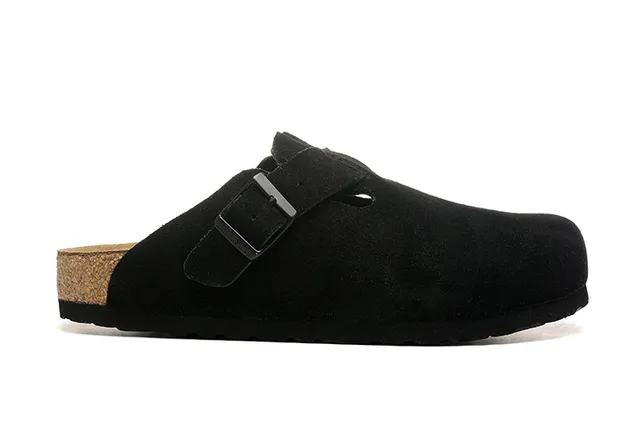 Birkenstock Boston Black Suede Clog 6
