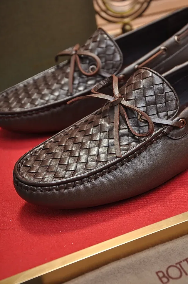 Bottega Veneta Andiamo Mocassins Marrom Intrecciato Trama 2