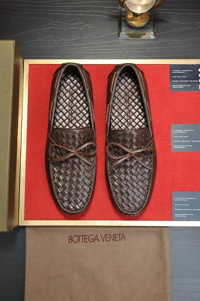Bottega Veneta Andiamo Mocassins Marrom Intrecciato Trama 5