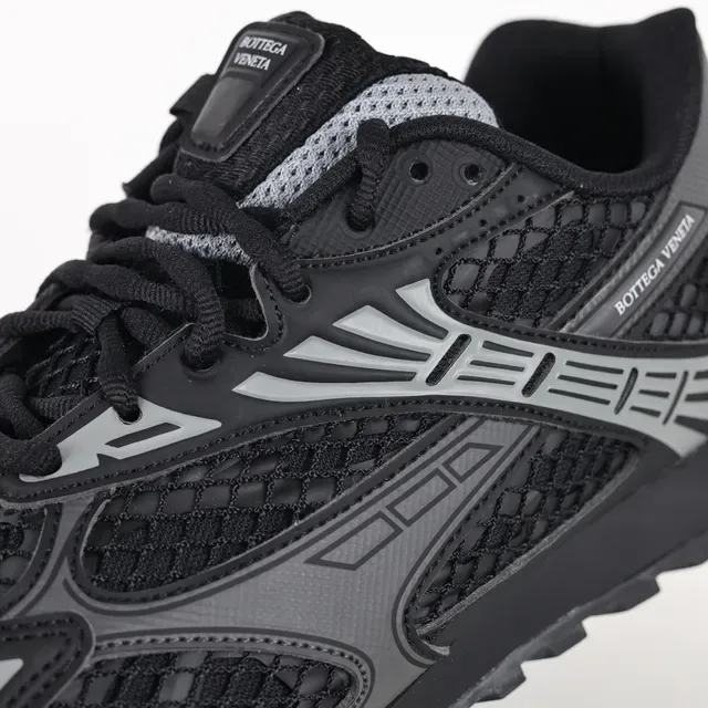 Bottega Veneta Cassette Noir Gris Maille Chaussures Lifestyle 6