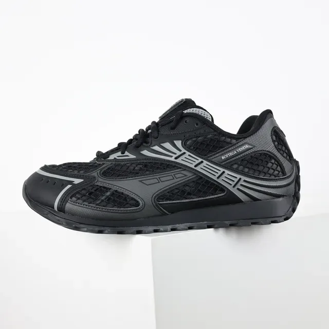 Bottega Veneta Cassette Noir Gris Maille Chaussures Lifestyle 9