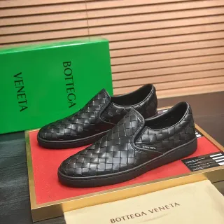 Bottega Veneta Cassette Woven Intrecciato Black Loafers