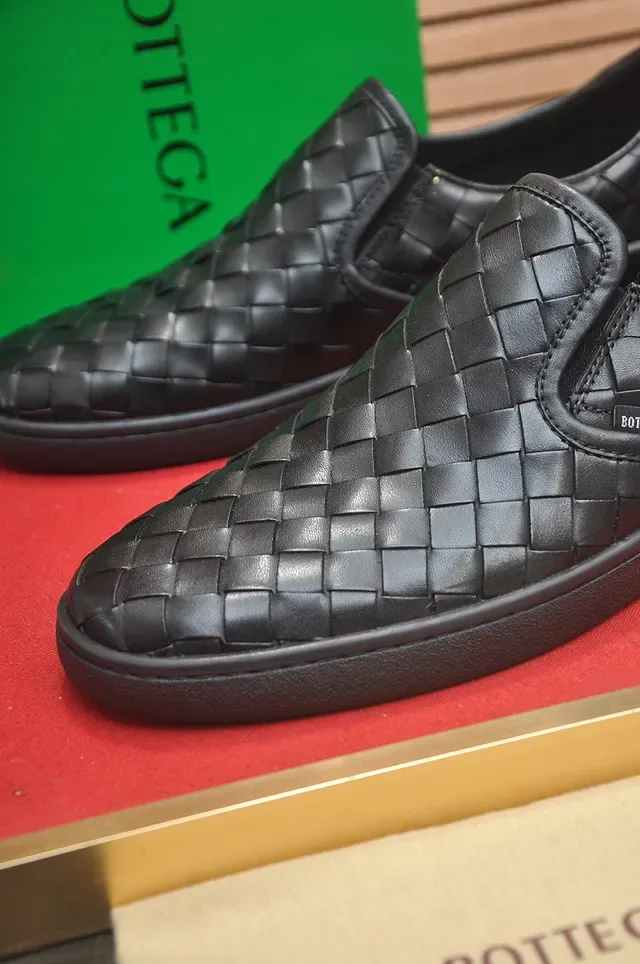 Bottega Veneta Cassette Woven Intrecciato Black Loafers 2