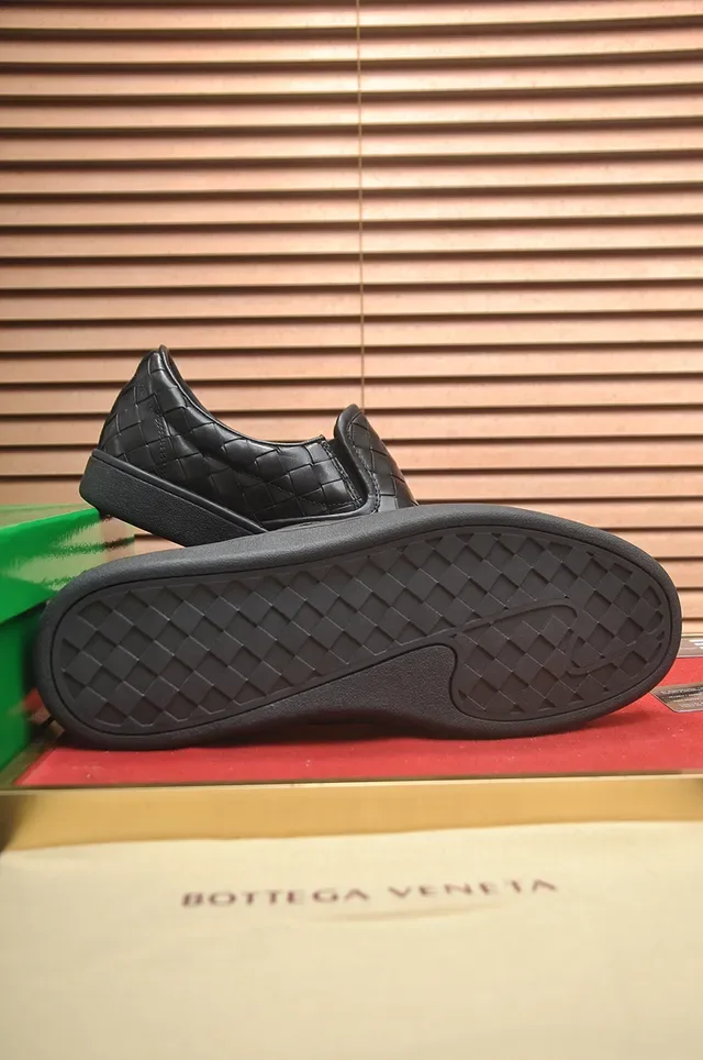 Bottega Veneta Cassette Woven Intrecciato Black Loafers 3