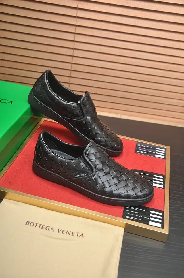 Bottega Veneta Cassette Woven Intrecciato Black Loafers 4