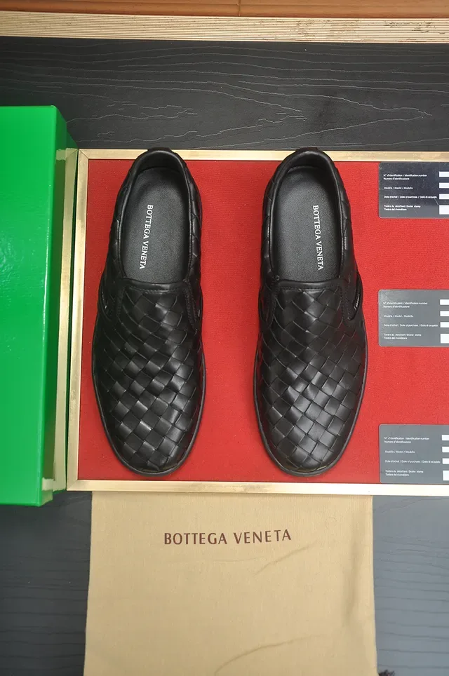 Bottega Veneta Cassette Woven Intrecciato Black Loafers 5