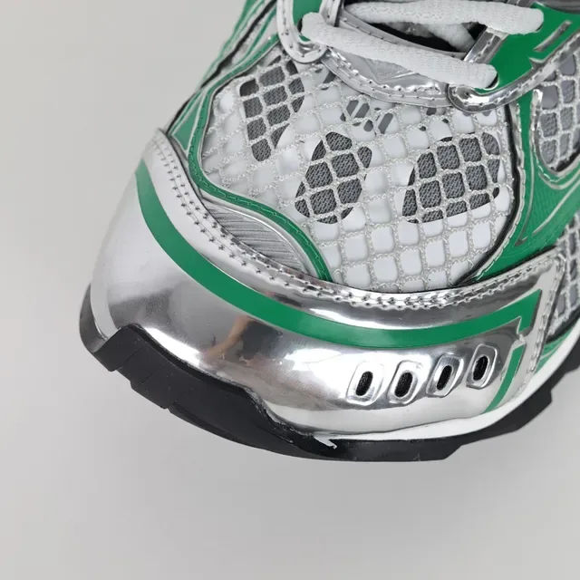 Bottega Veneta Green and Silver Mesh Runner Sneakers 5