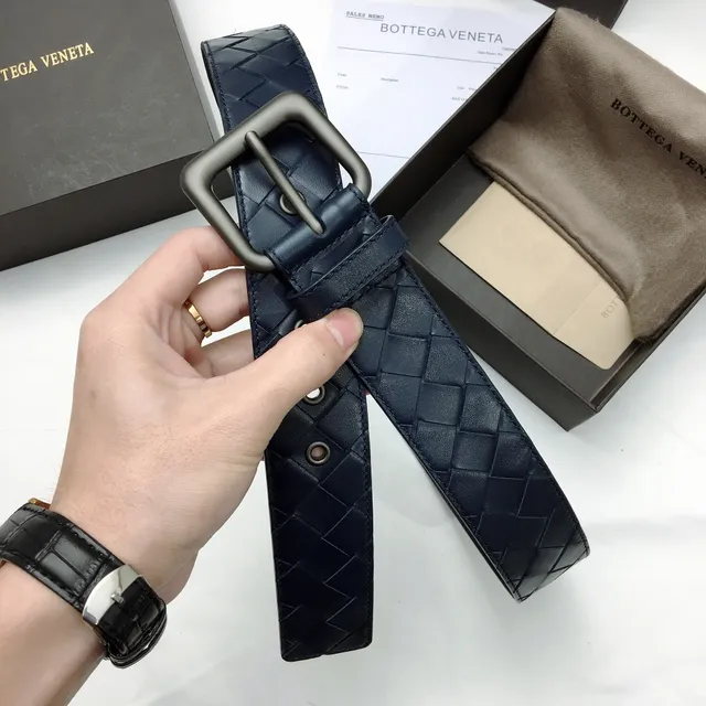 Bottega Veneta Intrecciato حزام جلد منسوج 6