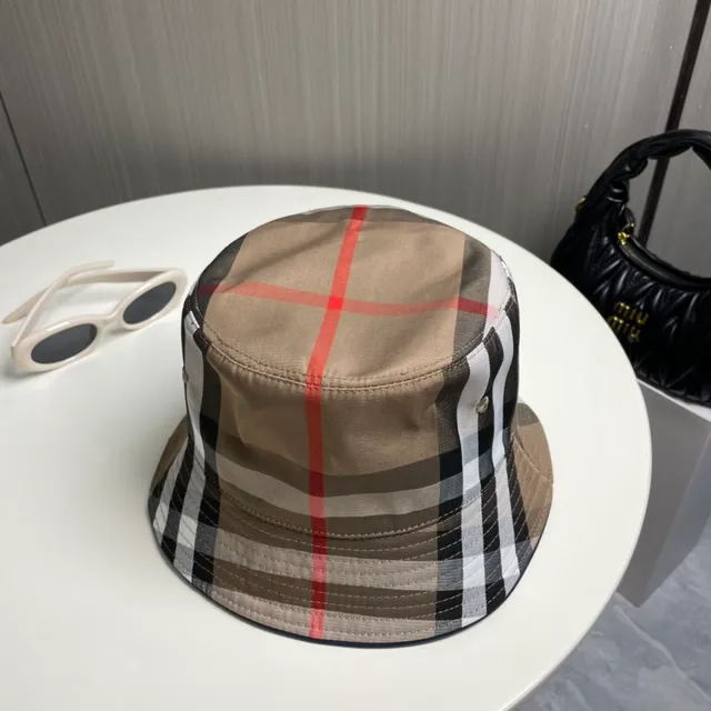 Burberry Motif à carreaux Beige Chapeau Bucket 6