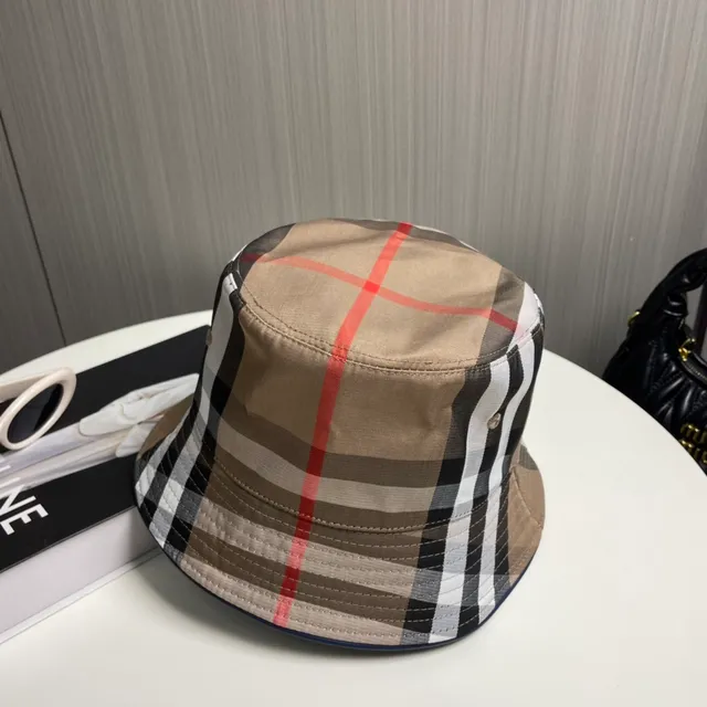 Burberry Motif à carreaux Beige Chapeau Bucket 7