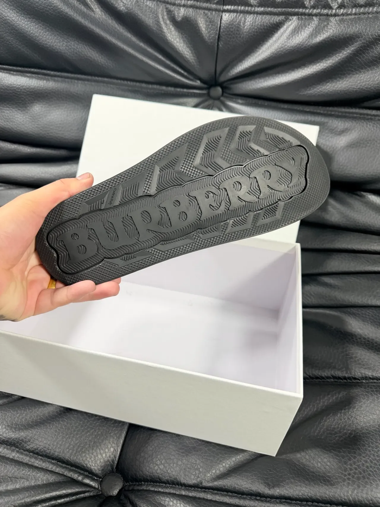 Burberry Knight Check Strap Slipper 2