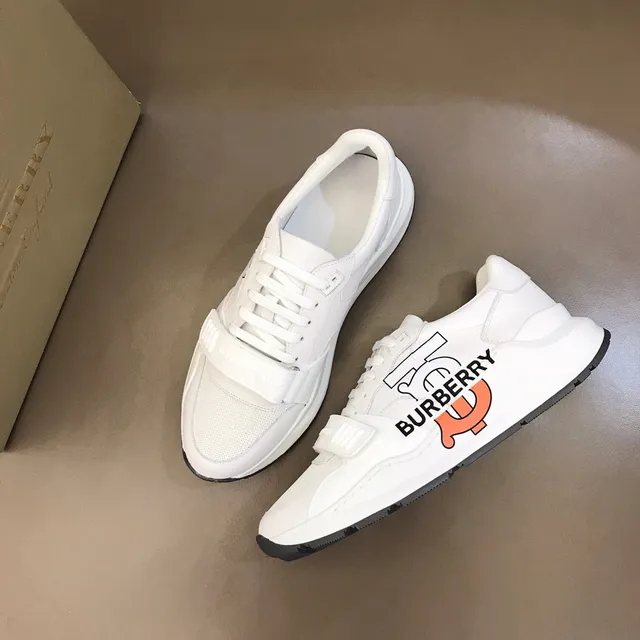 Burberry Knight Graphic Logo Sneakers Chunky Blances Orange 8