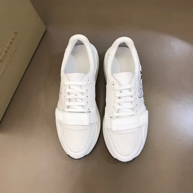 Burberry Knight Graphic Logo Sneakers Chunky Blances Orange 9