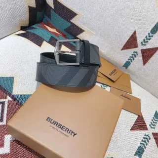 Burberry Knight ধূসর চেক লেদার বেল্ট