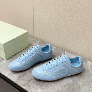 Burberry Knight Light Blue Suede-Leather Lifestyle Sneakers