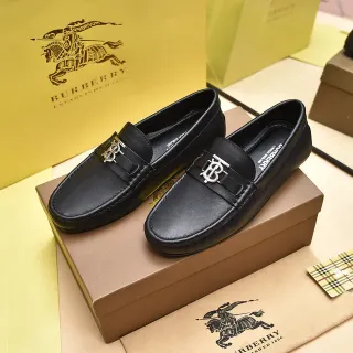 Burberry Knight Loafer Black Leather Slip-On Loafers