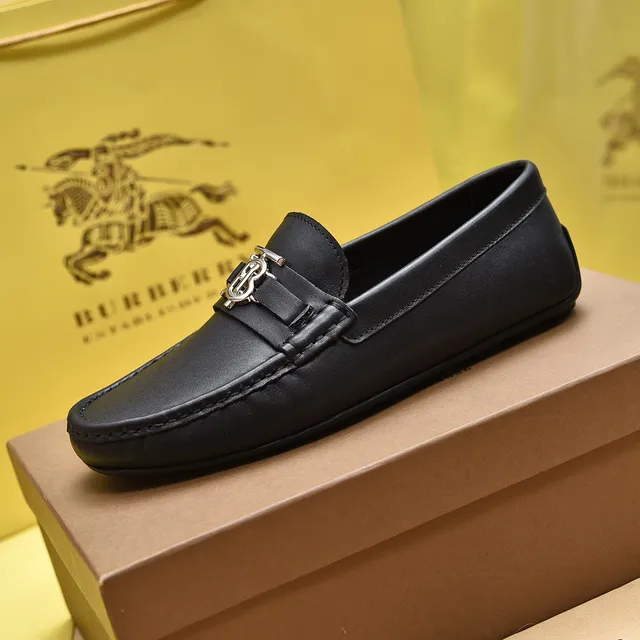 Burberry Knight Loafer حذاء لوفر أسود جلدي slip-on 5