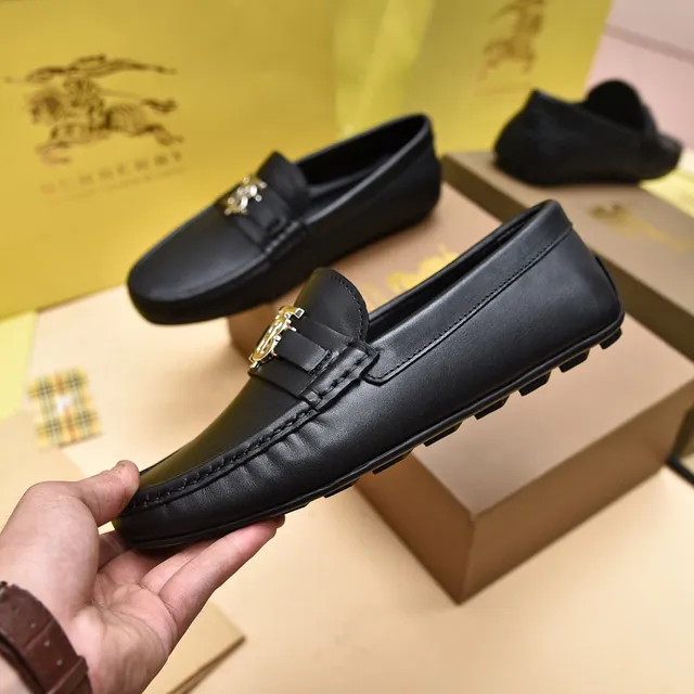 Burberry Knight Loafer حذاء لوفر أسود جلدي slip-on 7