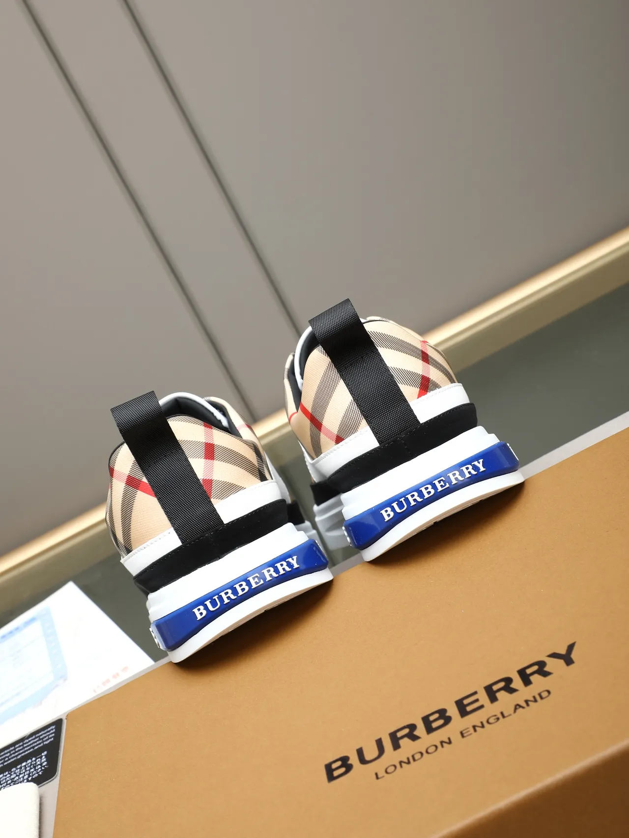 Burberry Knight Low Check Pattern Lifestyle Sneakers 4