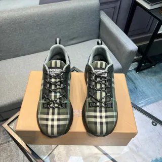 Burberry Plaid Upper Lace-Up Lifestyle Sneakers