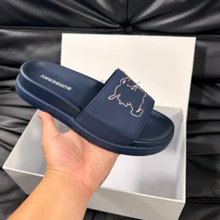 Burberry स्लाइड लालटेन सोना रबड़ाइज्ड सिलवाया भालू नमूना स्लिपर्स