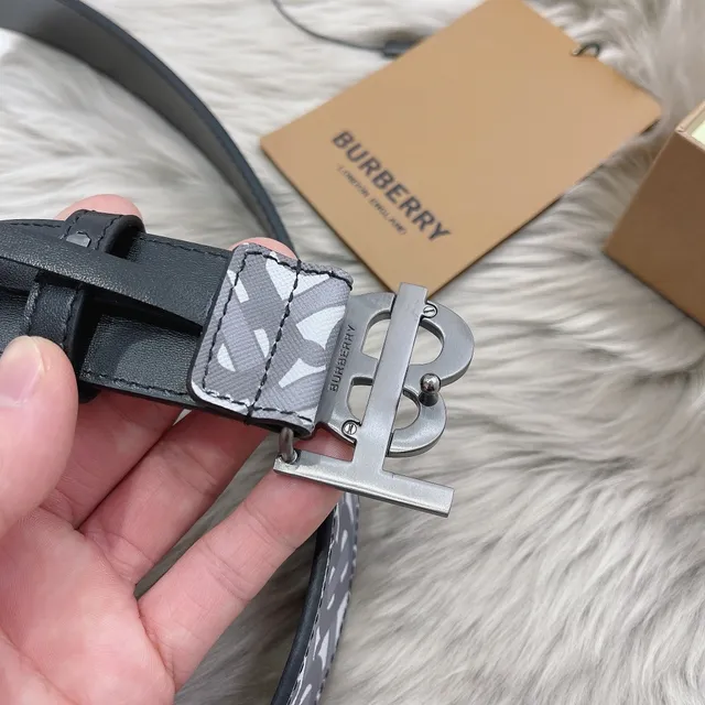 Burberry TB Monogram 可逆皮革腰带 2