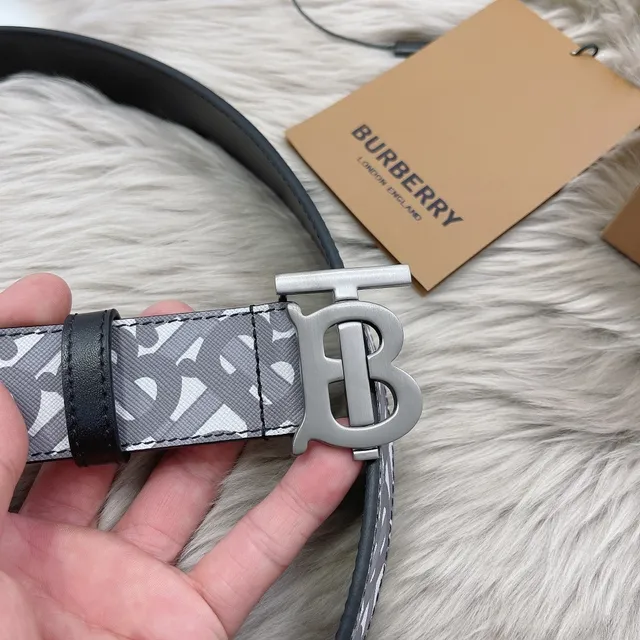 Burberry TB Monogram 可逆皮革腰带 3