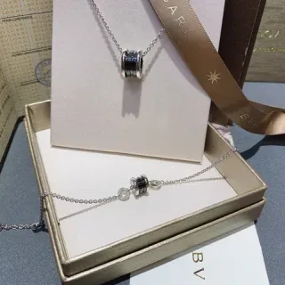 Bvlgari B.zero1 Black Ceramic and Silver Necklace