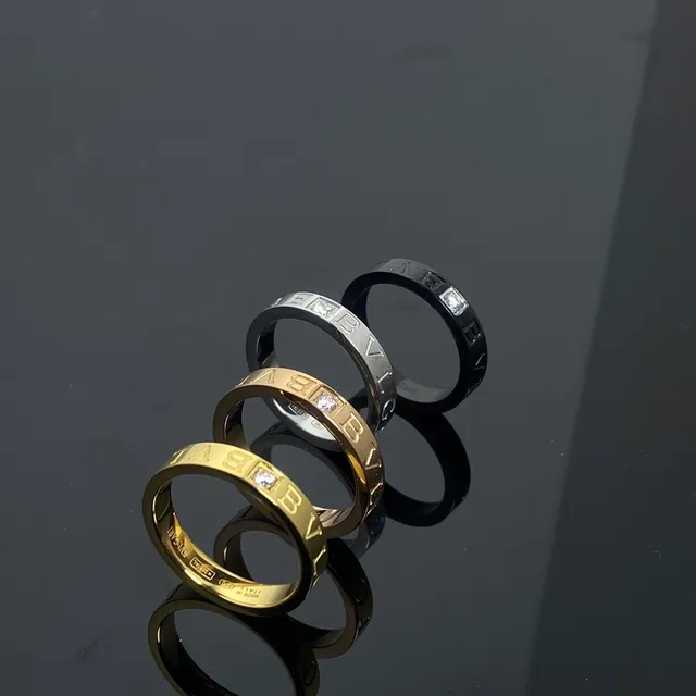 Bvlgari B.zero1 Rock Engraved Logo Stackable Rings 2
