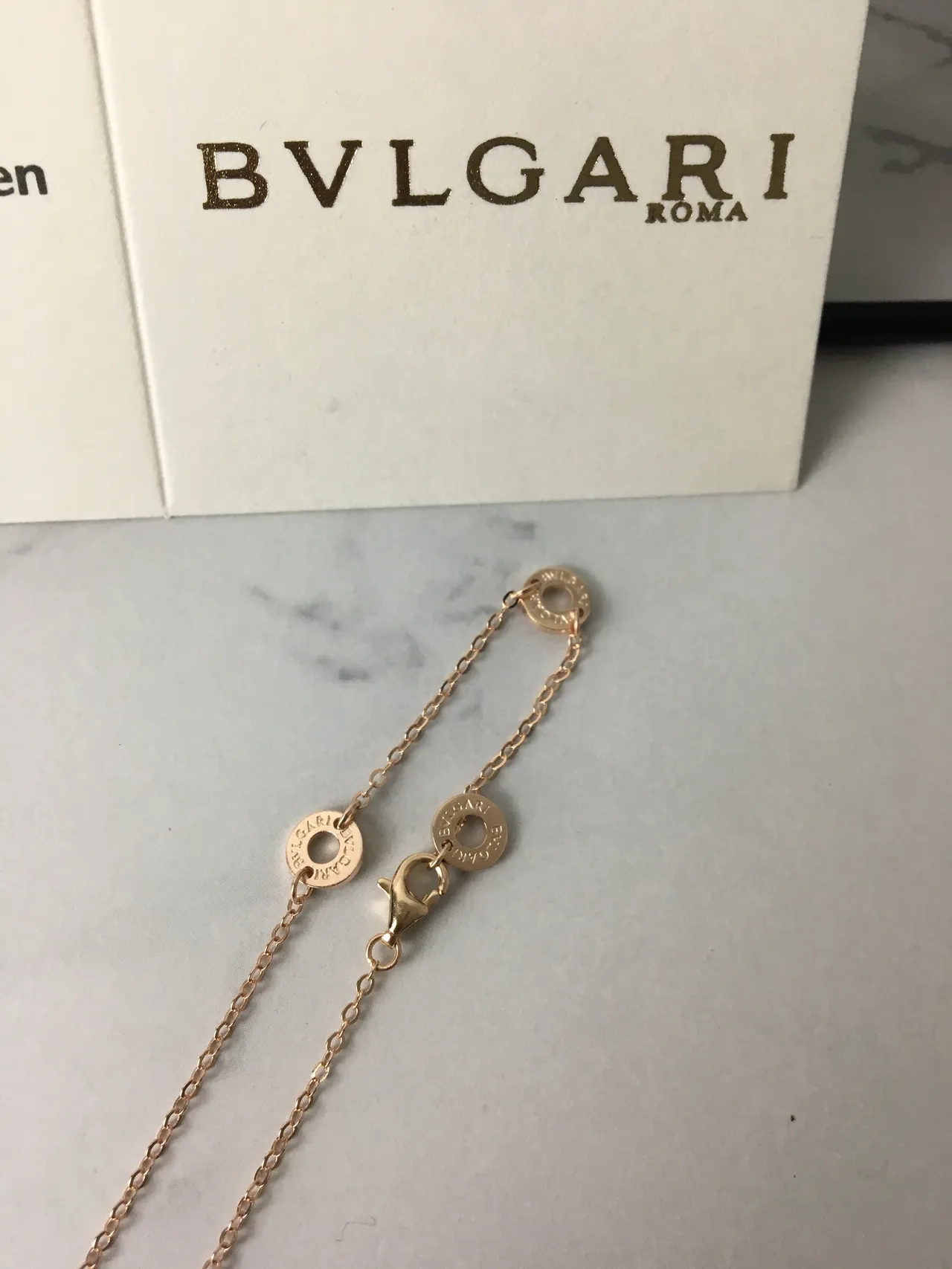 Bvlgari B.zero1 لون الذهب الوردي Pavé قلادة أسطوانية 4