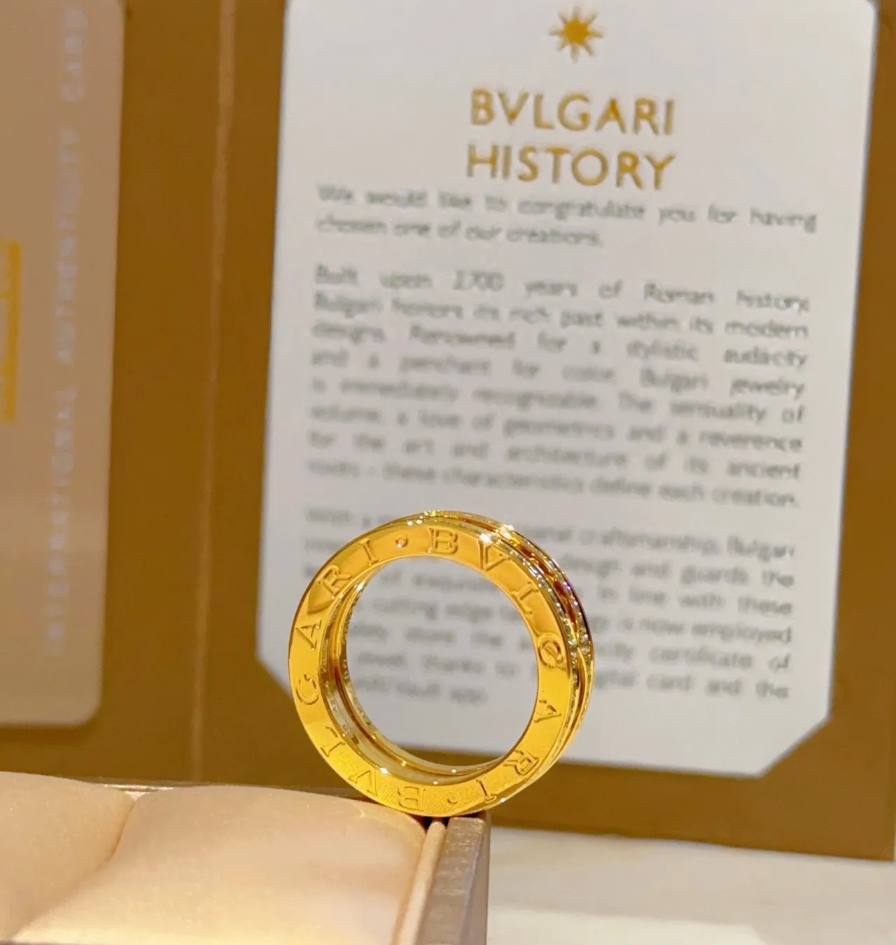 Bvlgari B.zero1 Triple Band Pavé Diamond Gold Ring 4