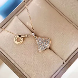 Bvlgari Divas’ Dream Fan-Shaped Diamond Pavé Necklace