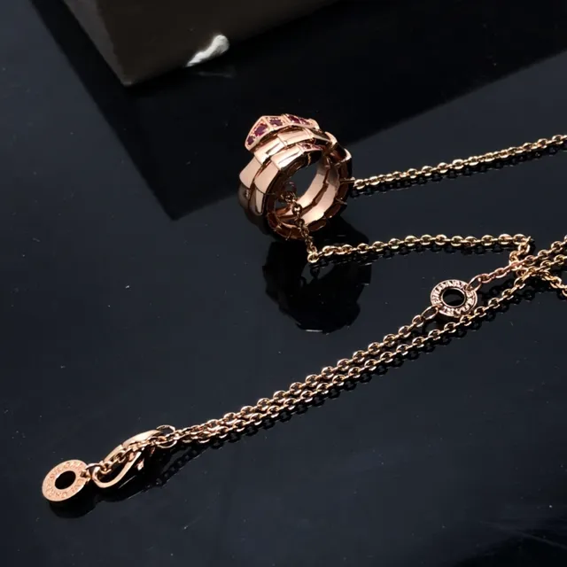 Bvlgari Or Rouge Enroulé Serpent Rose Collier 2