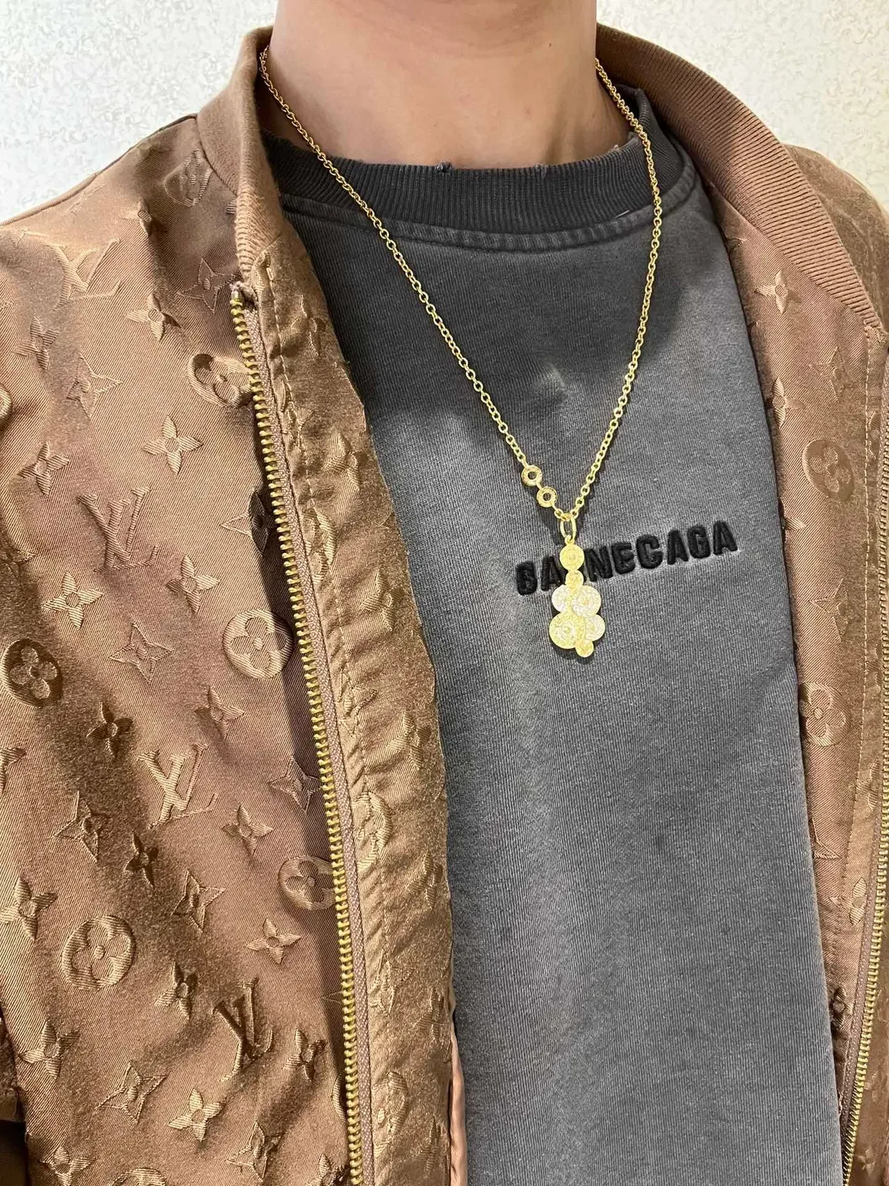 Bvlgari collier chaîne or argent pendentif multi-disques 8