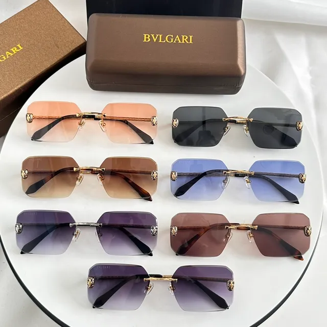 Bvlgari Lion Lunettes de soleil sans monture Gradient Violet 3