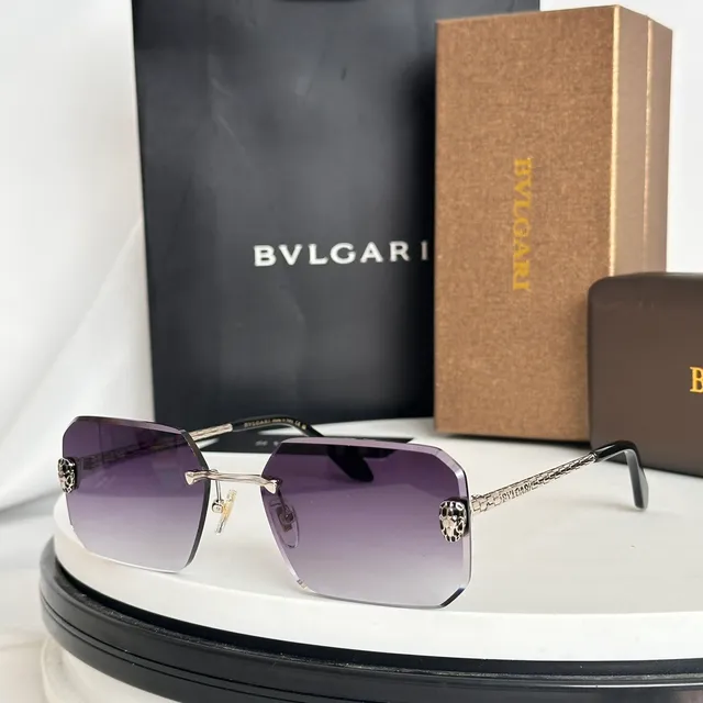 Bvlgari Lion Lunettes de soleil sans monture Gradient Violet 6