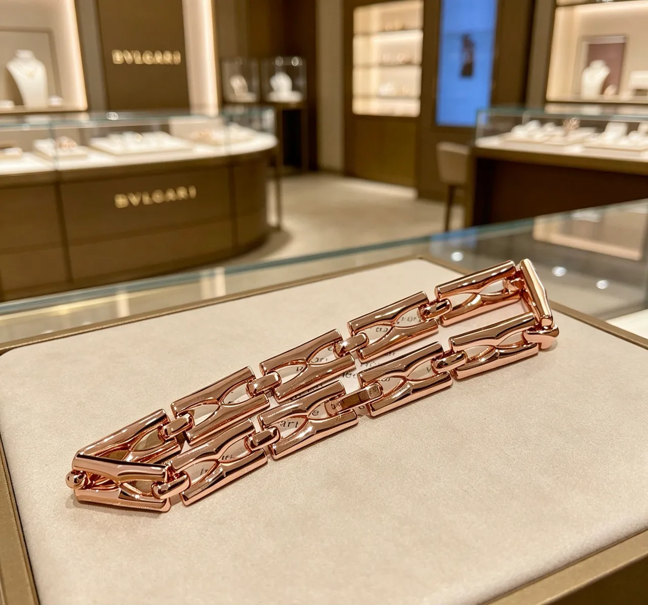 Bvlgari Parentesi Rose Gold Pulseira com elos articulados 4