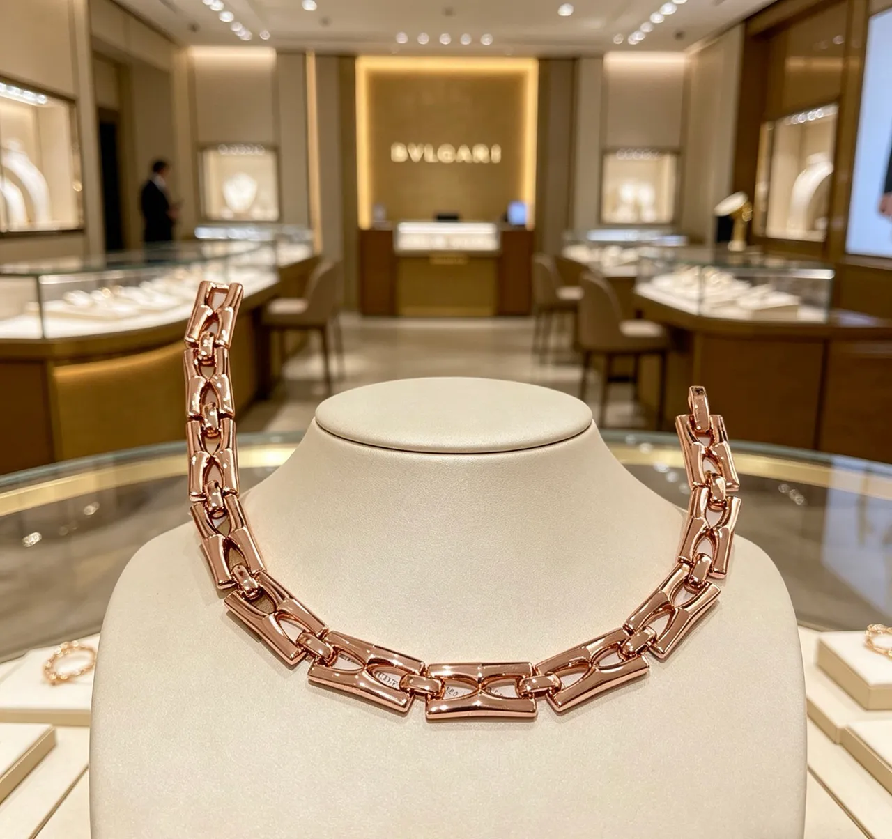 Bvlgari Parentesi Rose Gold Pulseira com elos articulados 7