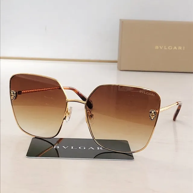 Bvlgari Serpenti نظارات شمسية ذات عدسات ثمانية الأضلاع بتدرج لوني 5