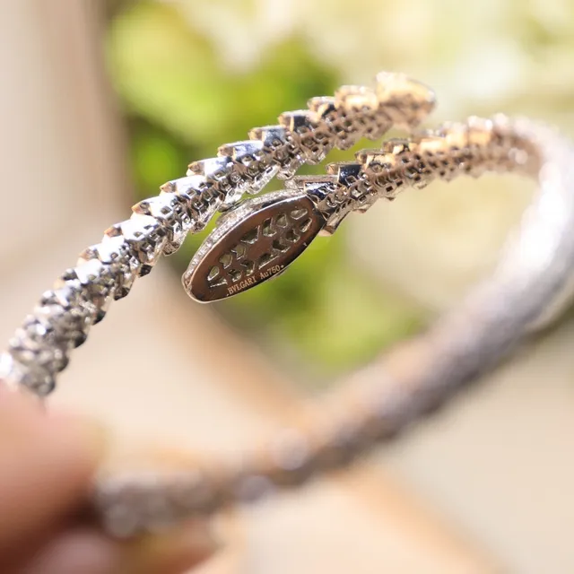 Bvlgari Serpenti Pavé-Set Coiled Snake Bracelet 3