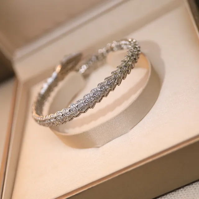 Bvlgari Serpenti Pavé-Set Coiled Snake Bracelet 4
