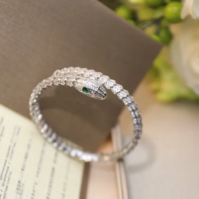 Bvlgari Serpenti Pavé-Set Coiled Snake Bracelet 6