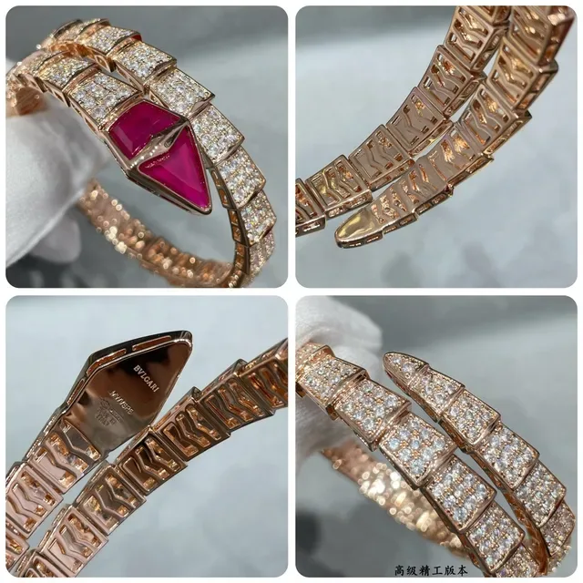 Bvlgari Serpenti Ruby and Diamond Rose Gold Bracelet 3