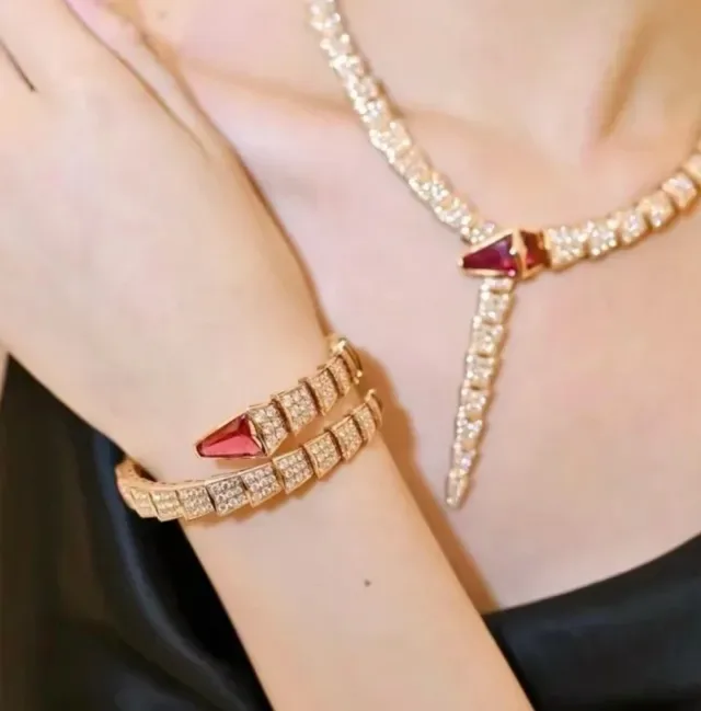 Bvlgari Serpenti Ruby and Diamond Rose Gold Bracelet 8