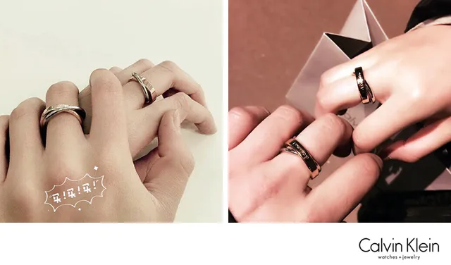 Calvin Klein Interlock Polished Silver-Tone Interlocking Rings 13