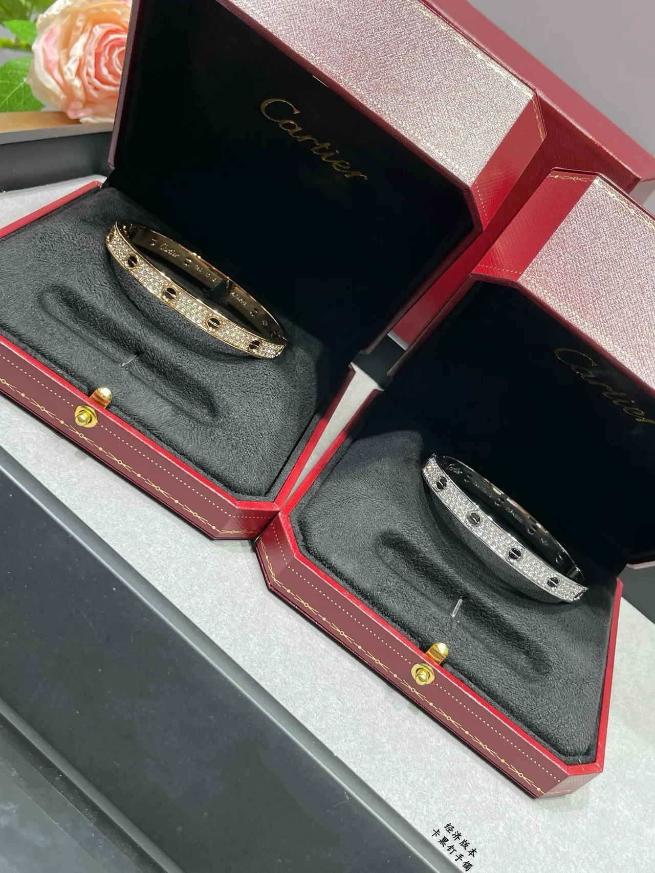 Cartier Juste un Clou Double Tour Pavé Diamante Ouro bicolor Pulseira 3