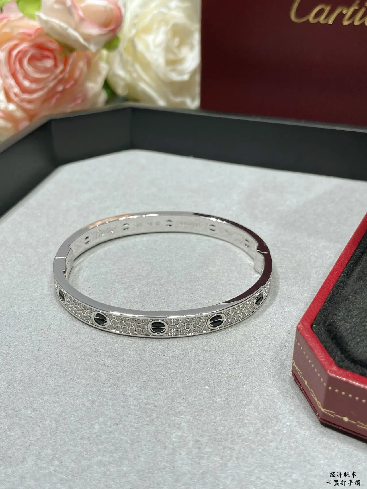 Cartier Juste un Clou Double Tour Pavé Diamante Ouro bicolor Pulseira 5