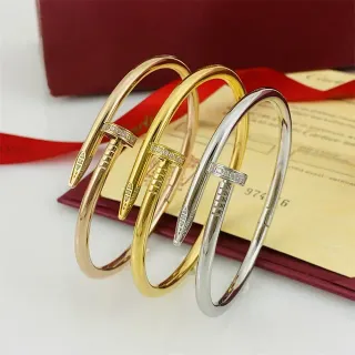 Cartier Juste un Clou Pavé Diamond Nail Motif Bangle Bracelet