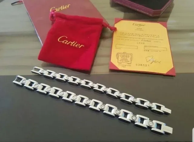 Pulseira Cartier Love Ouro Rosa Ouro Amarelo Prata Metal 3