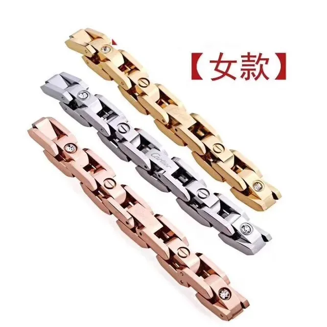 Pulseira Cartier Love Ouro Rosa Ouro Amarelo Prata Metal 9